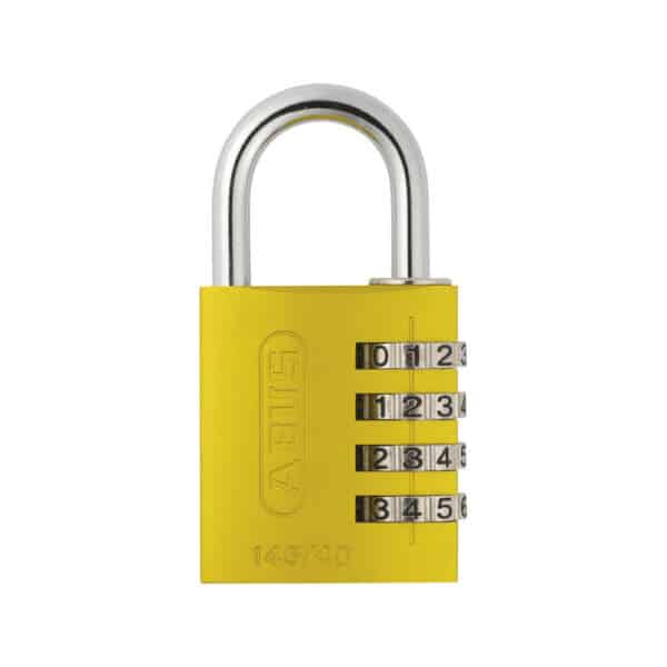 ABUS Aluminium Zahlenschloss 145/40 in gelb in 9 Farben zur Wahl