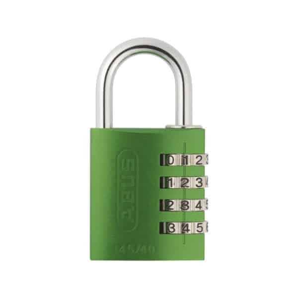 ABUS Aluminium Zahlenschloss 145/40 in grün in 9 Farben zur Wahl