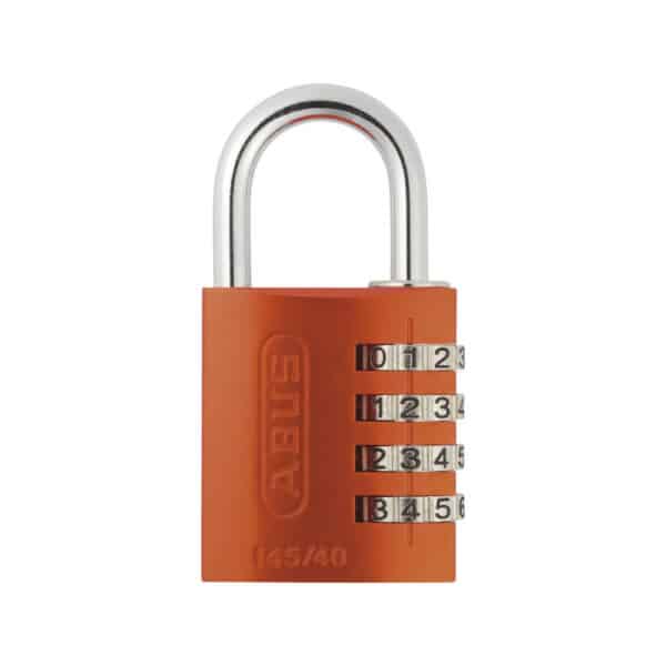 ABUS Aluminium Zahlenschloss 145/40 in orange in 9 Farben zur Wahl