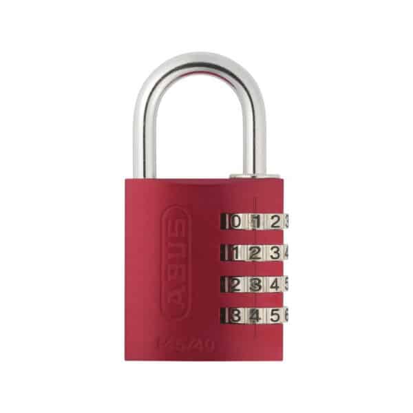 ABUS Aluminium Zahlenschloss 145/40 in rot in 9 Farben zur Wahl