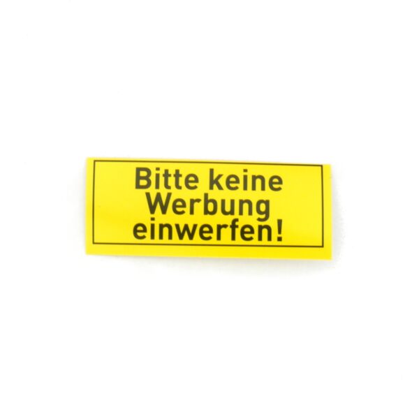 Briefkastenaufkleber "BITTE KEINE WERBUNG EINWERFEN" ca. 50x20mm