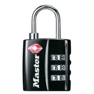 Master Lock TSA Zahlen-Vorhangschloss 4680 - schwarz TSA zugelassen