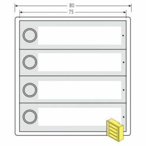 RENZ Tastenmodul RSA2 kompakt - 4 Klingeltaster 97-9-85329 aus Kunststoff