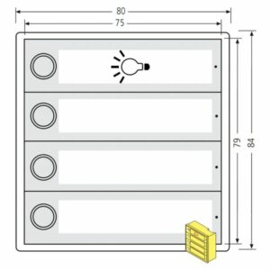 RENZ Tastenmodul RSA2 kompakt - 3 Klingel & 1 Licht 97-9-85331 aus Kunststoff