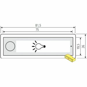 RENZ RSA2 Lichtschild - Symbol "Glühbirne" 97-9-85350 aus Kunststoff