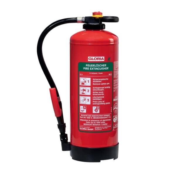 GLORIA fluorfreier Schaum - Feuerlöscher SB 9 Pro 9 Liter - aufladbar