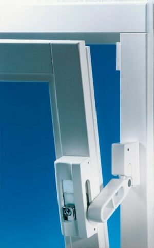 Burg Wächter verschließb. Tür-& Fenstersicherung BLOCKsafe BS2-weiß-gleichschliessend für Fenster