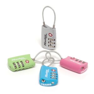 Master Lock kleines TSA Zahlen-Vorhangschloss 4688 ideal für Koffer und Taschen