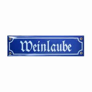 Münder-Email Schild - Weinlaube 30 x 8 cm