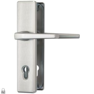 ABUS Schutzbeschlag KLS 114-Klinke-Klinke-F9 Aluminium Stahl für Hauseingangstüren