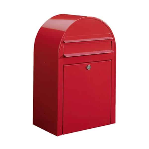 BOBI Briefkasten Classic - Signalrot (RAL 3001) in Edelstahl oder verschiedenen RAL-Farben