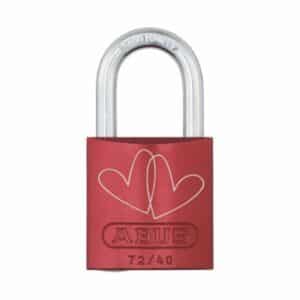 ABUS Vorhangschloss - Love Locks 72/40 "2 Herzen" Liebesschloss graviert