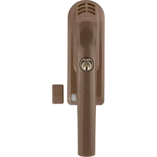 ABUS Fenstergriff mit Druckzylinder und Alarm - FG300A-AL0145 -braun abschließbar