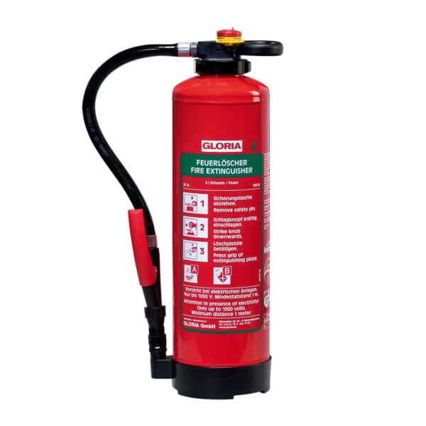 GLORIA fluorfreier Schaum - Feuerlöscher SB 6 Pro 6 Liter - aufladbar