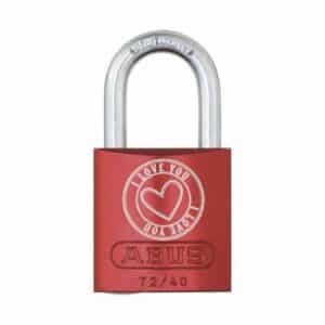 ABUS Vorhangschloss - Love Locks 72/40 "I Love You" Liebesschloss graviert