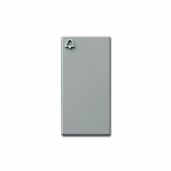 SSS Siedle Klingeltaste mit Glockensymbol-silber-metallic für Module mit zwei Tastern