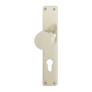 HOPPE Knopflangschild 58/202-F2 Aluminium Neusilber für Haus- und Wohnungsabschlußtür