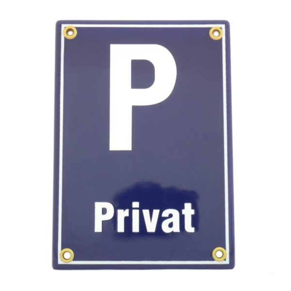 Münder-Email Schild - Parkplatz privat 17 x 12 cm