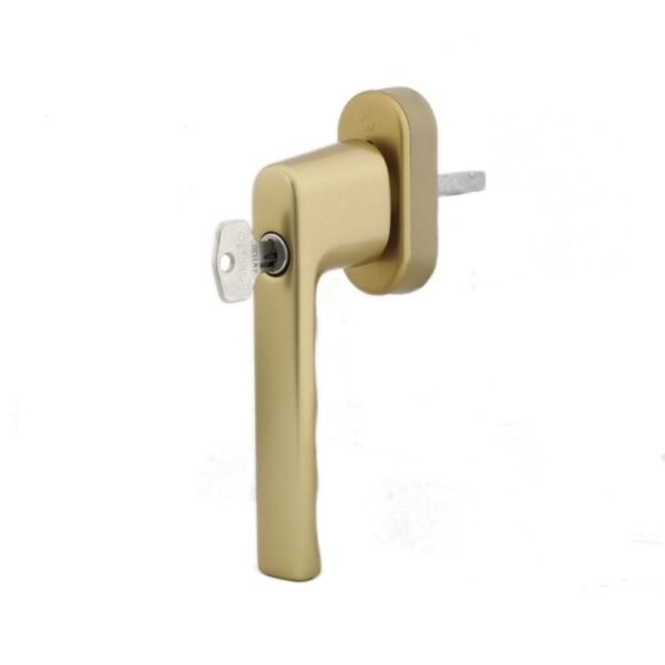 HOPPE Hamburg Fenstergriff 0700S/UD9020-F3 Aluminium Gold mit SecuForte® und VarioFit®