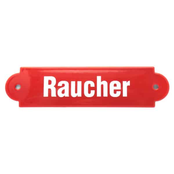 Münder-Email Schild - Raucher 20 x 5 cm