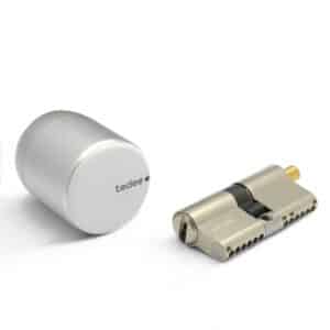 tedee-Schloss + ABUS Bravus.2500 MX Magnet Zylinder 40/55K Silber Steuerung via Bluetooth | iPhone & Android | Smart Home