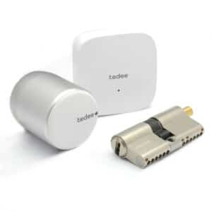 tedee-Schloss + ABUS Bravus.2500 MX Magnet Zylinder + tedee Bridge 30/30K Steuerung via Bluetooth | iPhone & Android | Smart Home