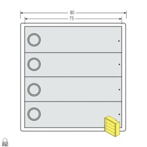 RENZ Tastenmodul RSA2 kompakt - 4 Klingeltaster-Edelstahl 97-9-85325 aus Edelstahl oder Aluminium