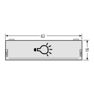 RENZ Lichttasterabdeckung für Tastenmodule 97-9-82254 mit Einlage "Glühbirne"