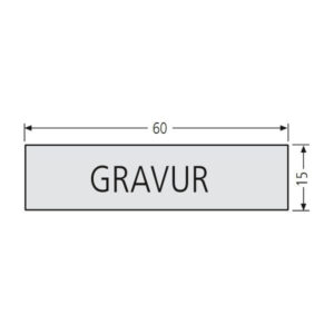 RENZ Namensschildeinlage für Tastenmodule-grau 97-9-87001 aus Kunststoff ohne Gravur