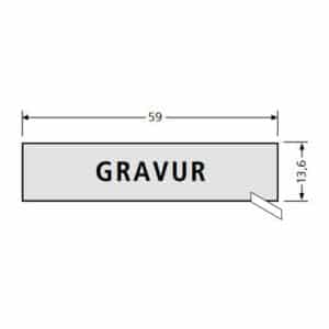 RENZ RSA2 kompakt Namensschildeinlage mit Gravur 90-3-00023 aus Kunststoff