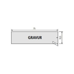 RENZ RSA2 Namensschild mit Gravur-Aluminium 90-3-00028 ohne Montagegehäuse