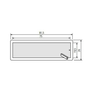 RENZ RSA2 Namensschild ohne Gravur-Aluminium 97-9-85355 mit Montagegehäuse