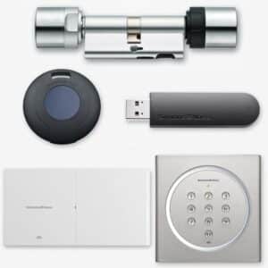 SimonsVoss MobileKey Starter-Paket ONLINE inkl. DoorMonitoring 2 mit Türüberwachung